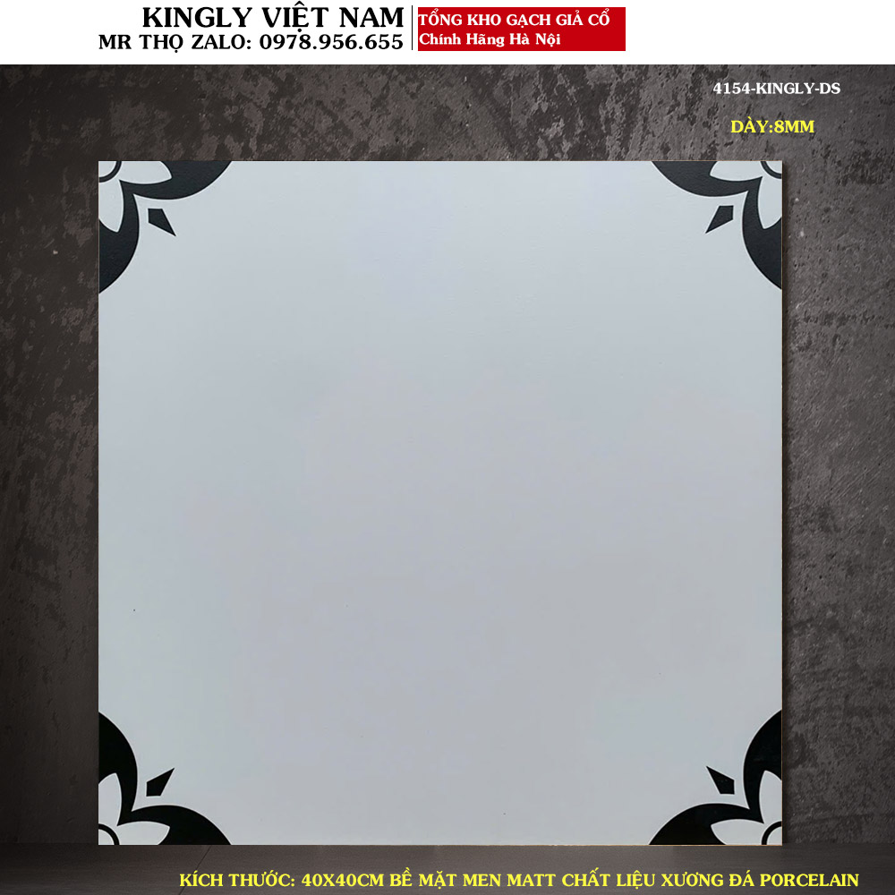 Gạch bông cổ điển 40x40 Trung Quốc 4154